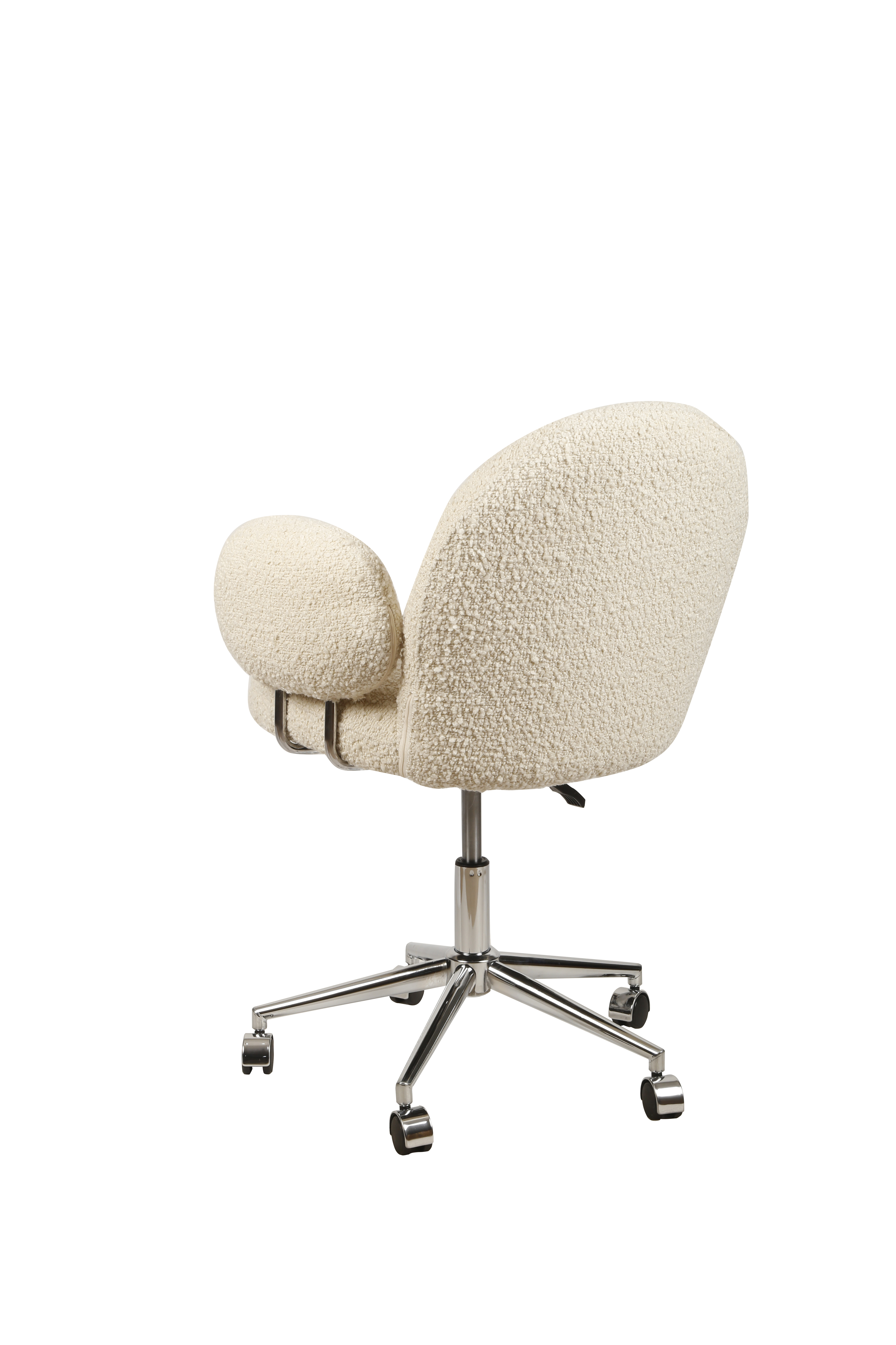 Кресло офисное Клауд-2 DR-1252-A-OF, 65х63х89, ткань букле белый/серебро