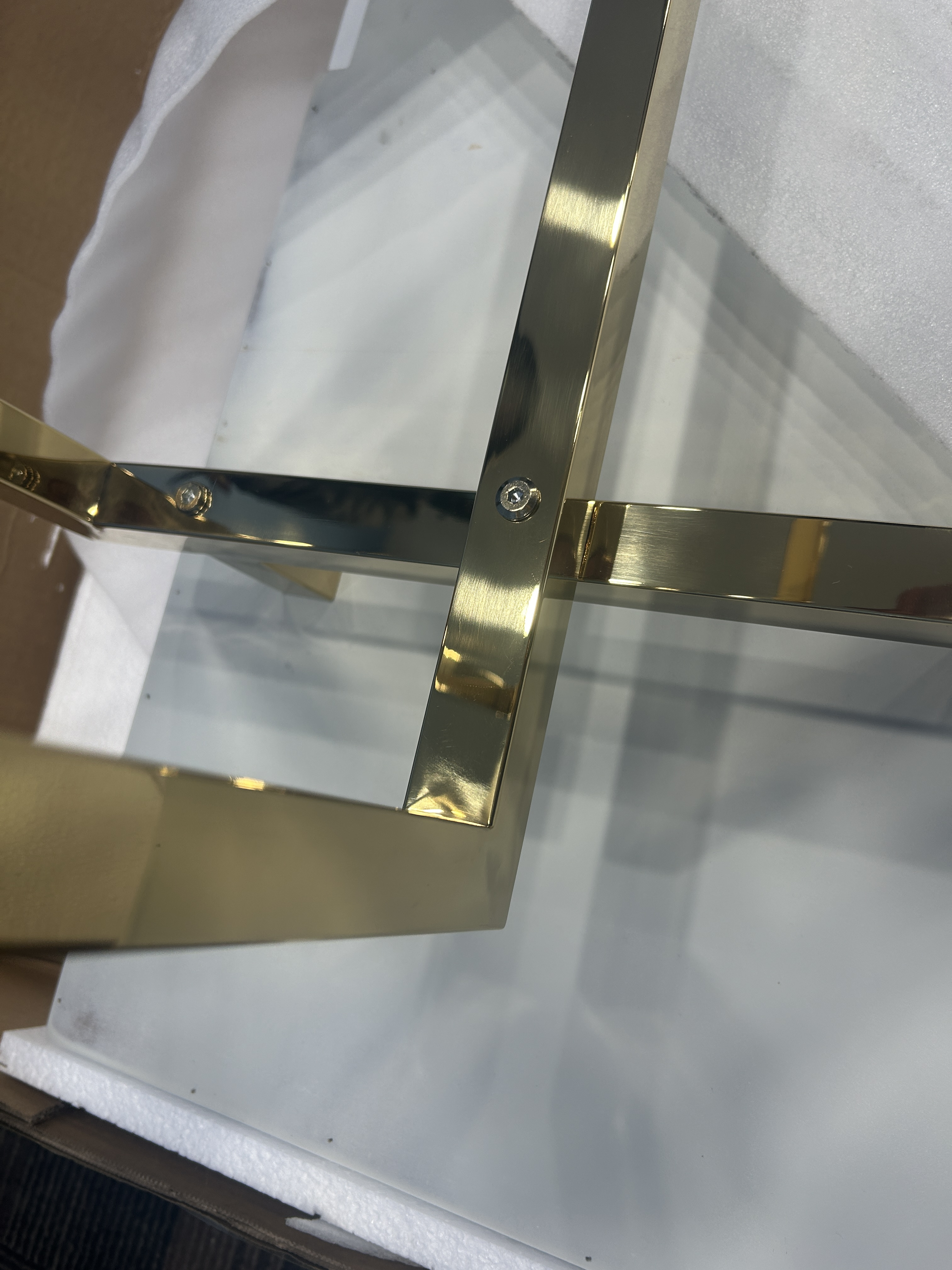 Стол-консоль Гарда P-MJ-003, 120х40х76 см, коричневый/золото