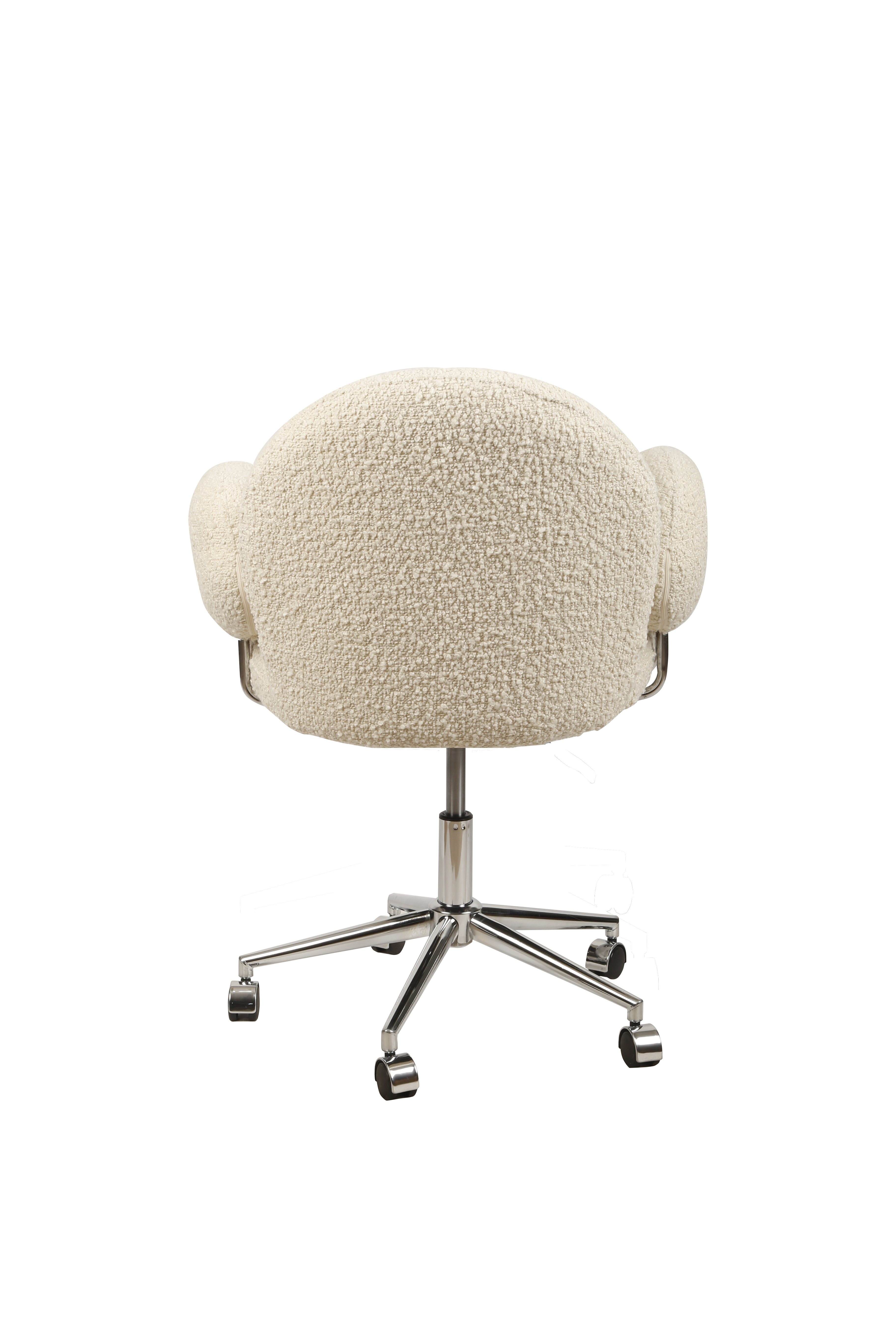 Кресло офисное Клауд-2 DR-1252-A-OF, 65х63х89, ткань букле белый/серебро