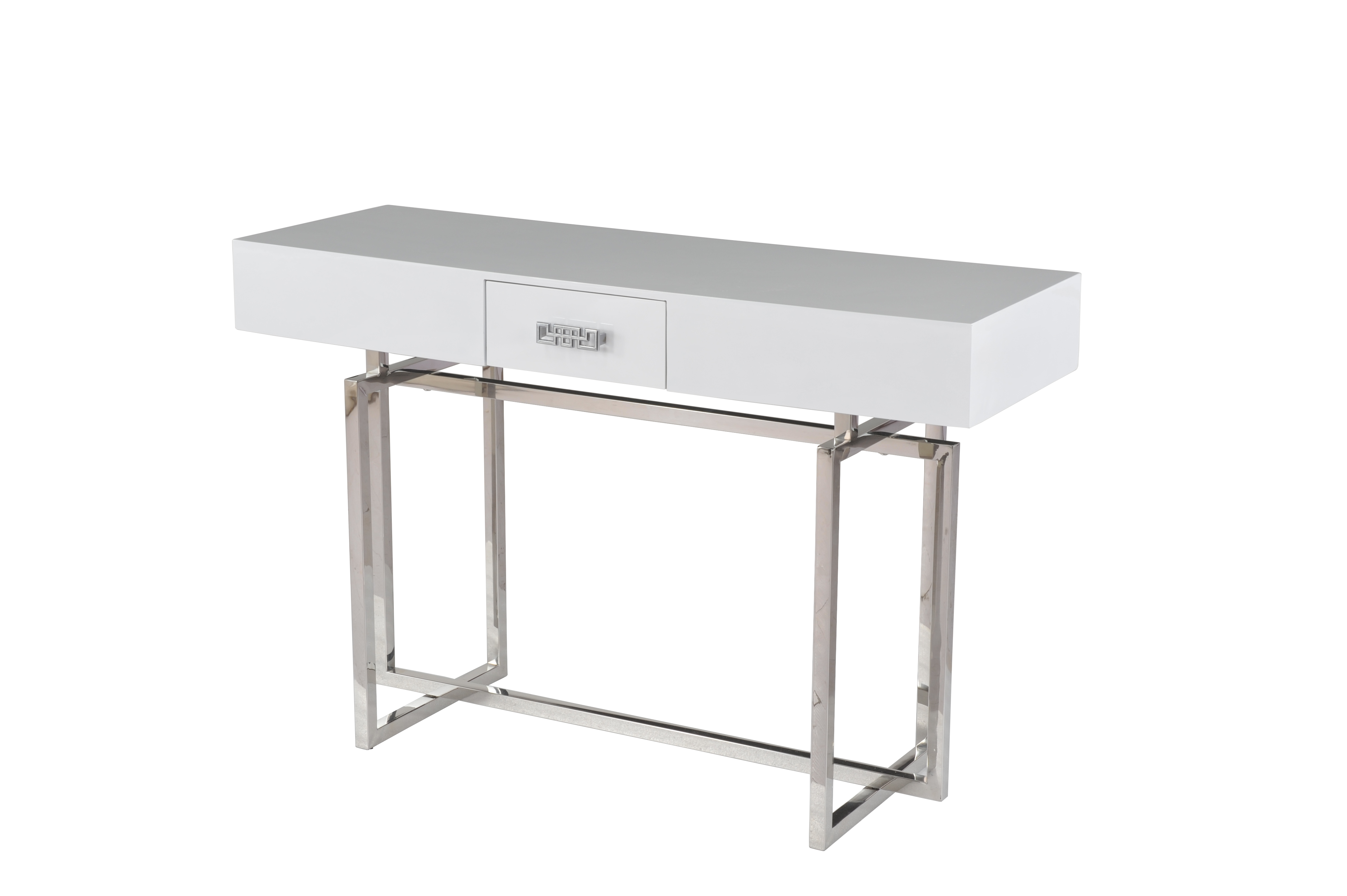 Стол-консоль Гарда P-MJ-003, 120х40х76 см, белый/хром