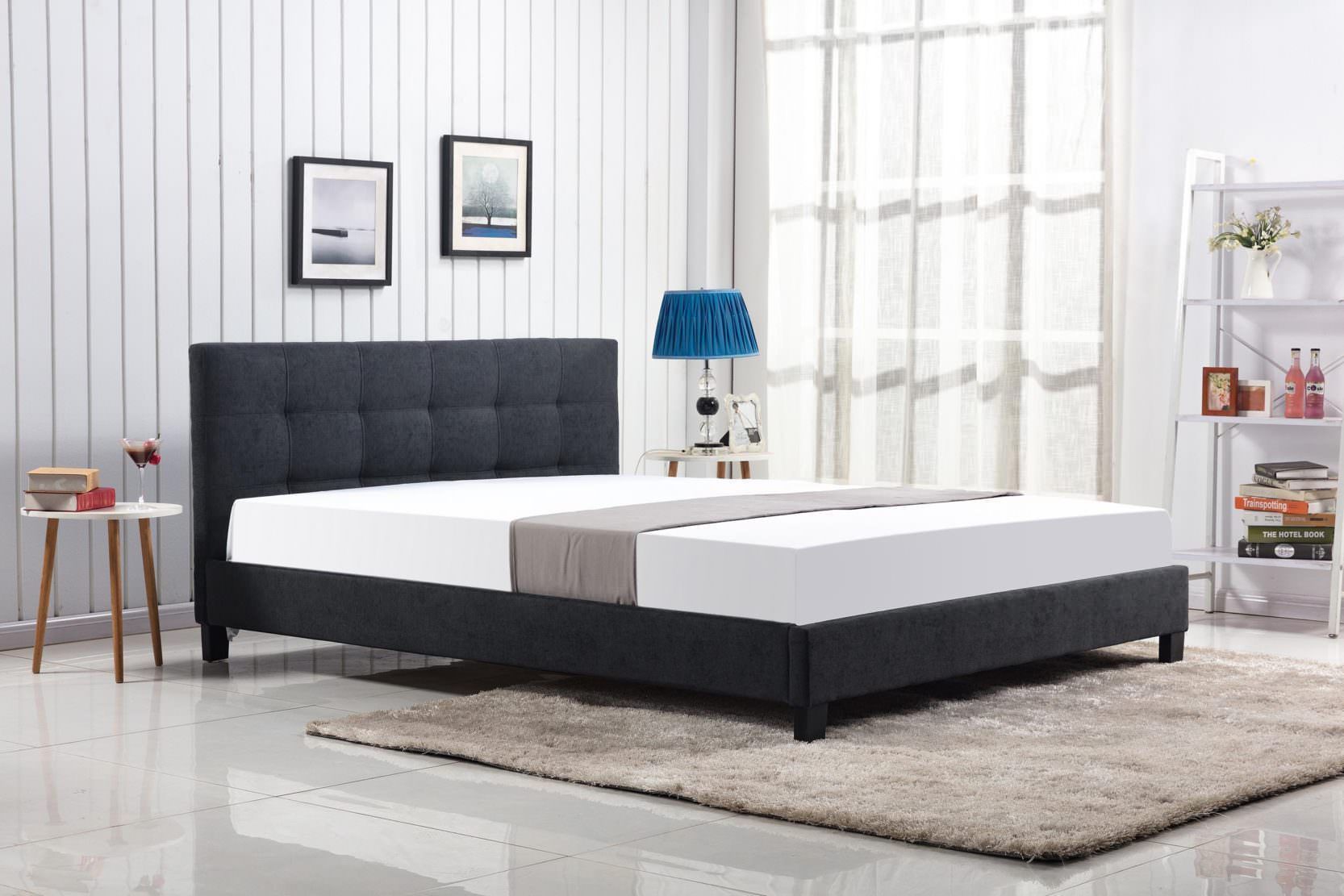Кровать Halmar OXFORD (темно-серый) 160/200