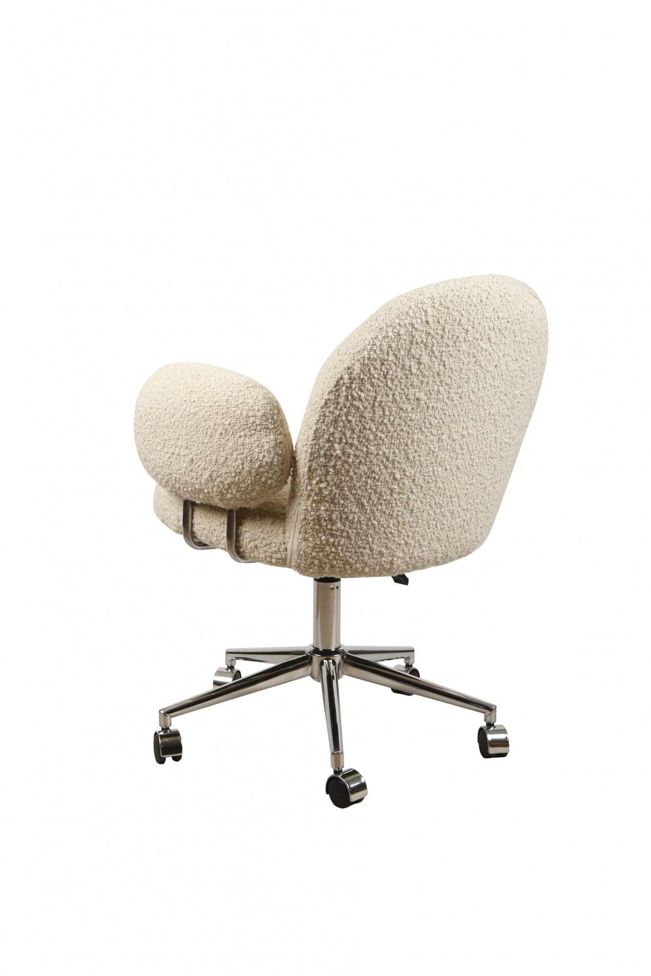 Кресло офисное Клауд-2 DR-1252-A-OF, 65х63х89, ткань букле белый/серебро